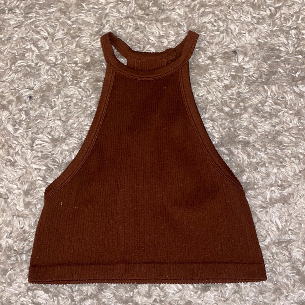 Brown halter top